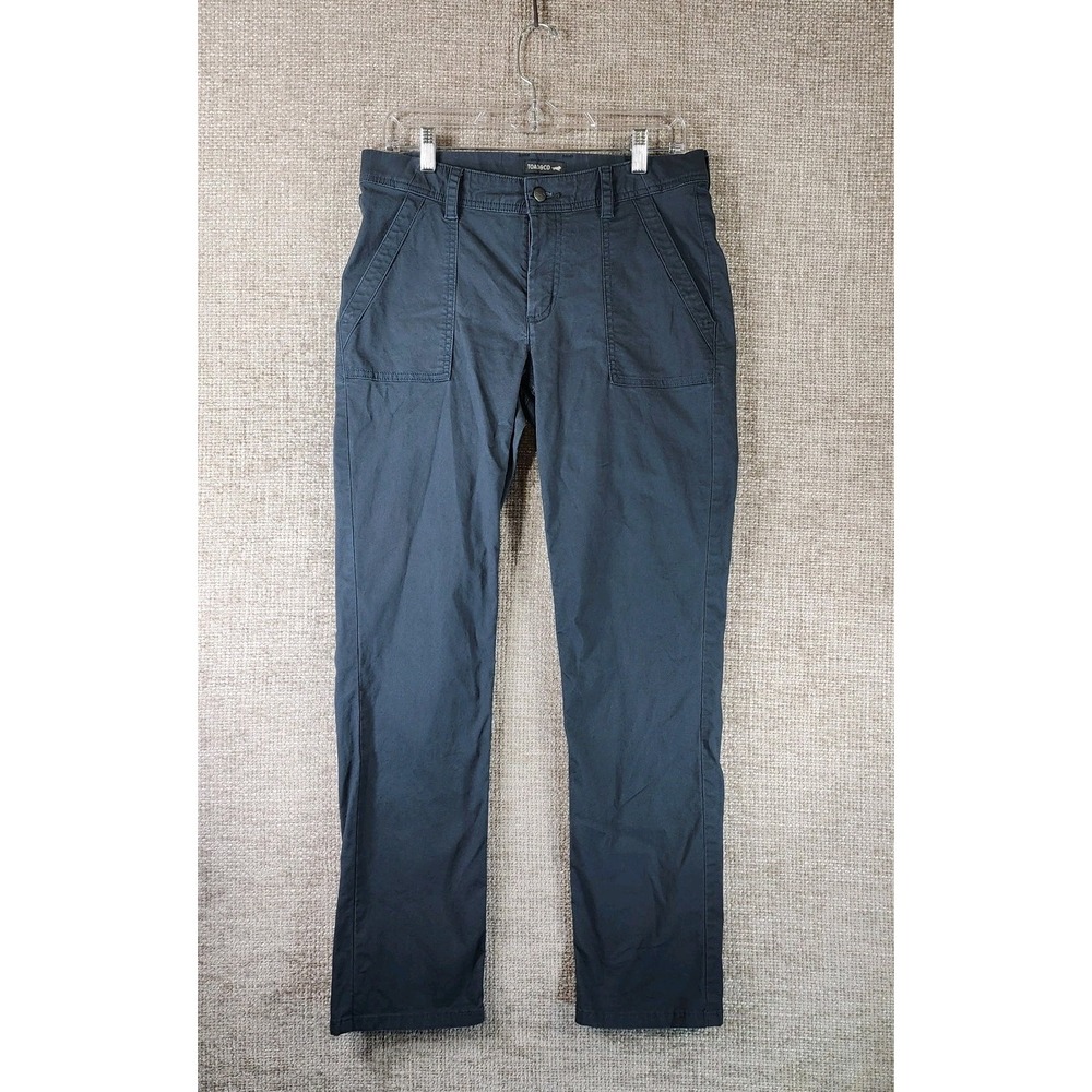 Toad & Co Earthworks Straight Leg Pants Womens 8 Blue Gray Organic Cotton Blend